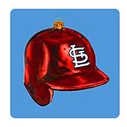 MLB Cardinals 5-Inch Batting Helmet Glass Ornament